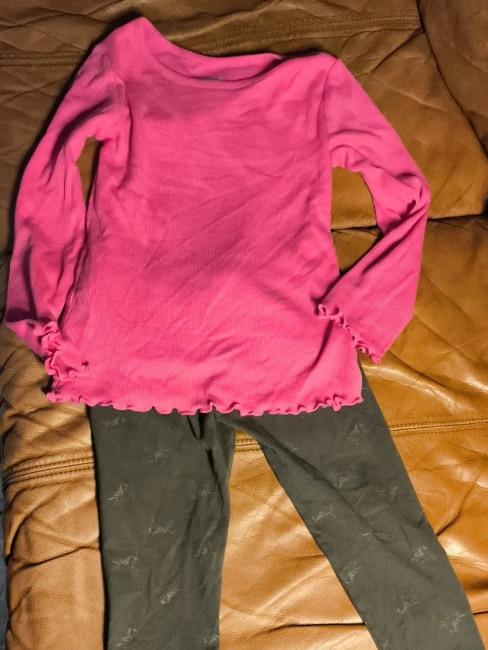 Pink LS Top and Unicorn Pants 5/5T